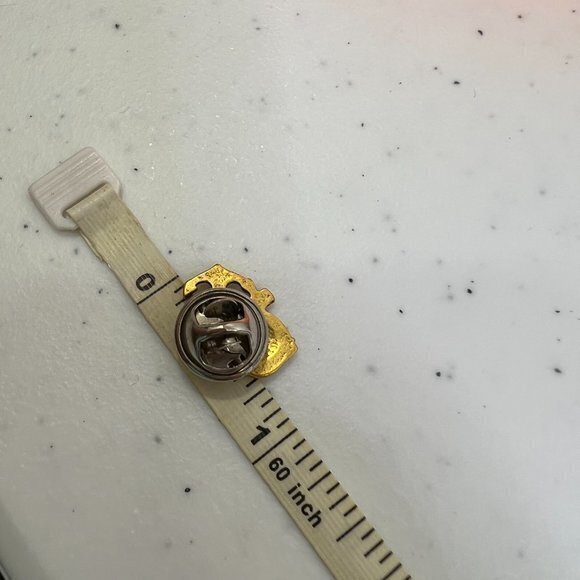 Cross Pin Heart Anchor Gold Tone Small Lapel Pin Tie Tack Textured‎ - Picture 4 of 4